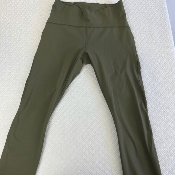 Lululemon Women’s Size 8 Olive Green High Rise Nulu Athleisure Leggings Ankle - Picture 11 of 12